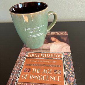 Edith Wharton ~ Book & Mug Set ~ Mug w/ Age of Innocence Quote & Copy of Novel
